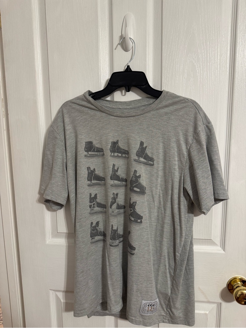 CCM Gray Short Sleeve Tee with Skate Graphic